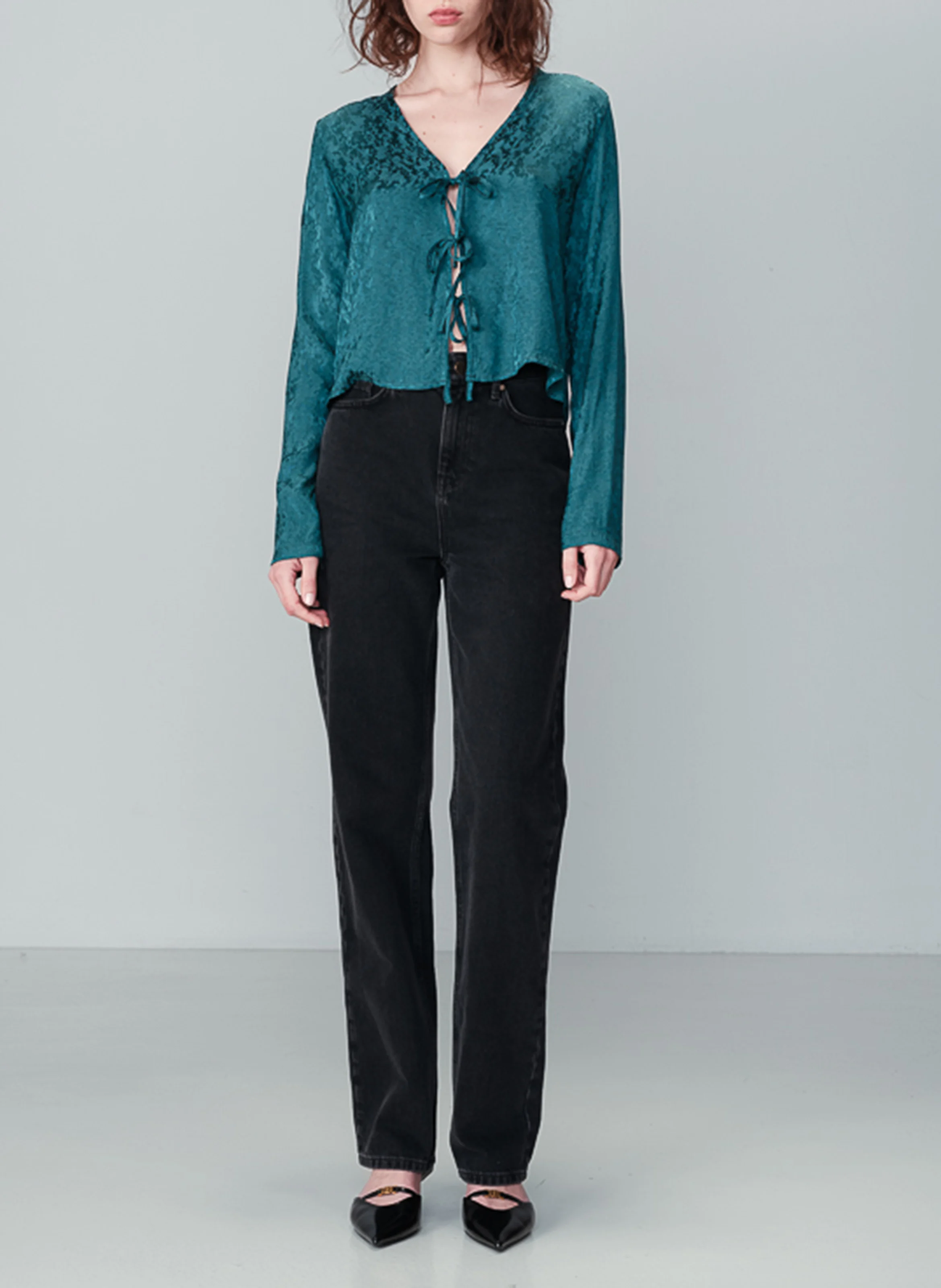 NUCCIA - Top col V jacquard | Vert