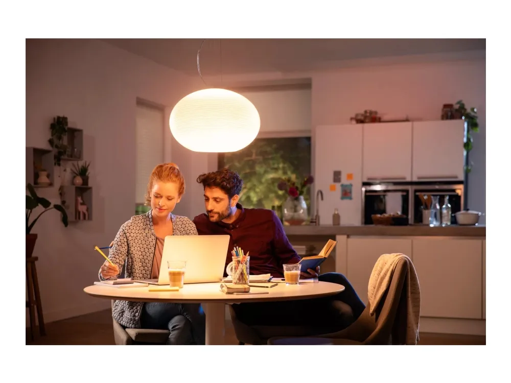 Philips Hue White and Color Ambiance Flourish - Vedhængslampe - LED - total: 48.5 W - klasse G - RGB/varmt til køligt hvidt lys - 2000-6500 K - hvid