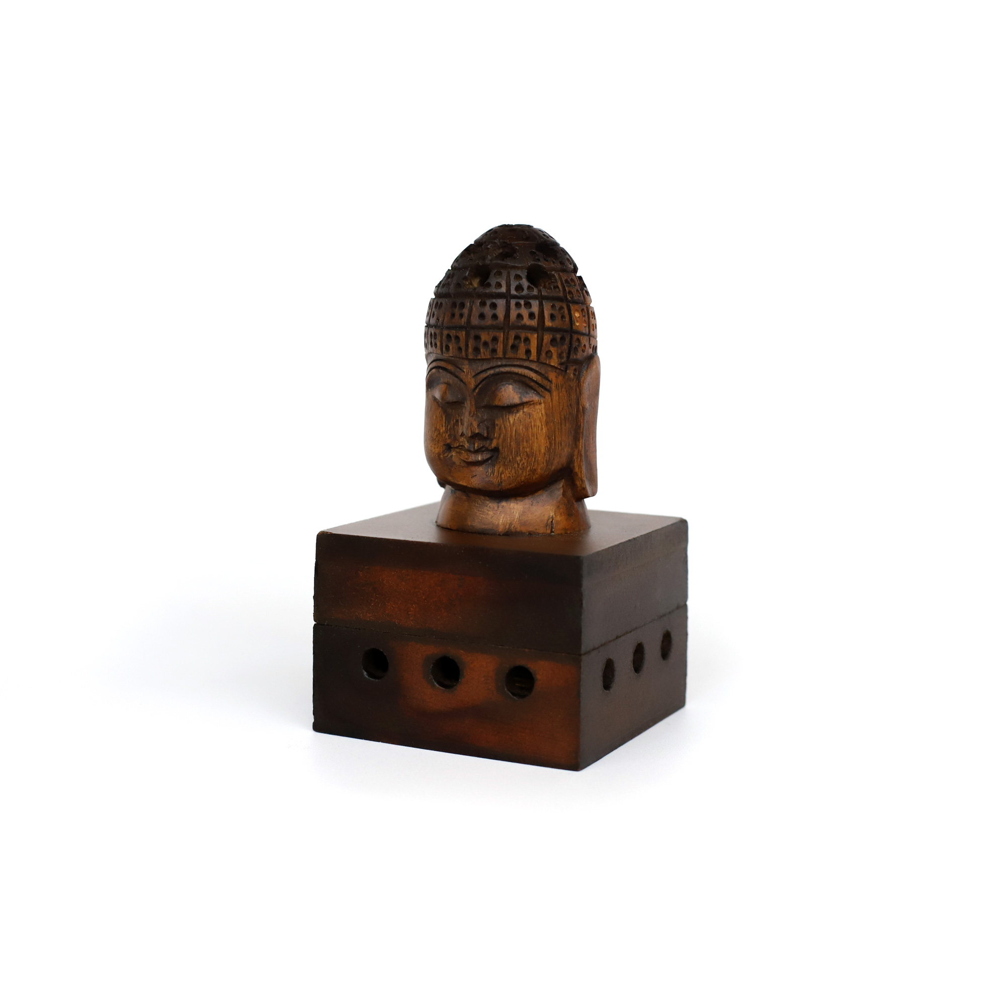 Räucherkegel-Halter 'Buddha-Kopf', H 15 cm, B 7 cm, T 7 cm günstig bestellen