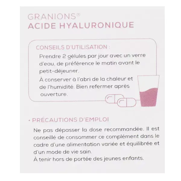 Granions Ácido Hialurônico 210mg 60 cápsulas