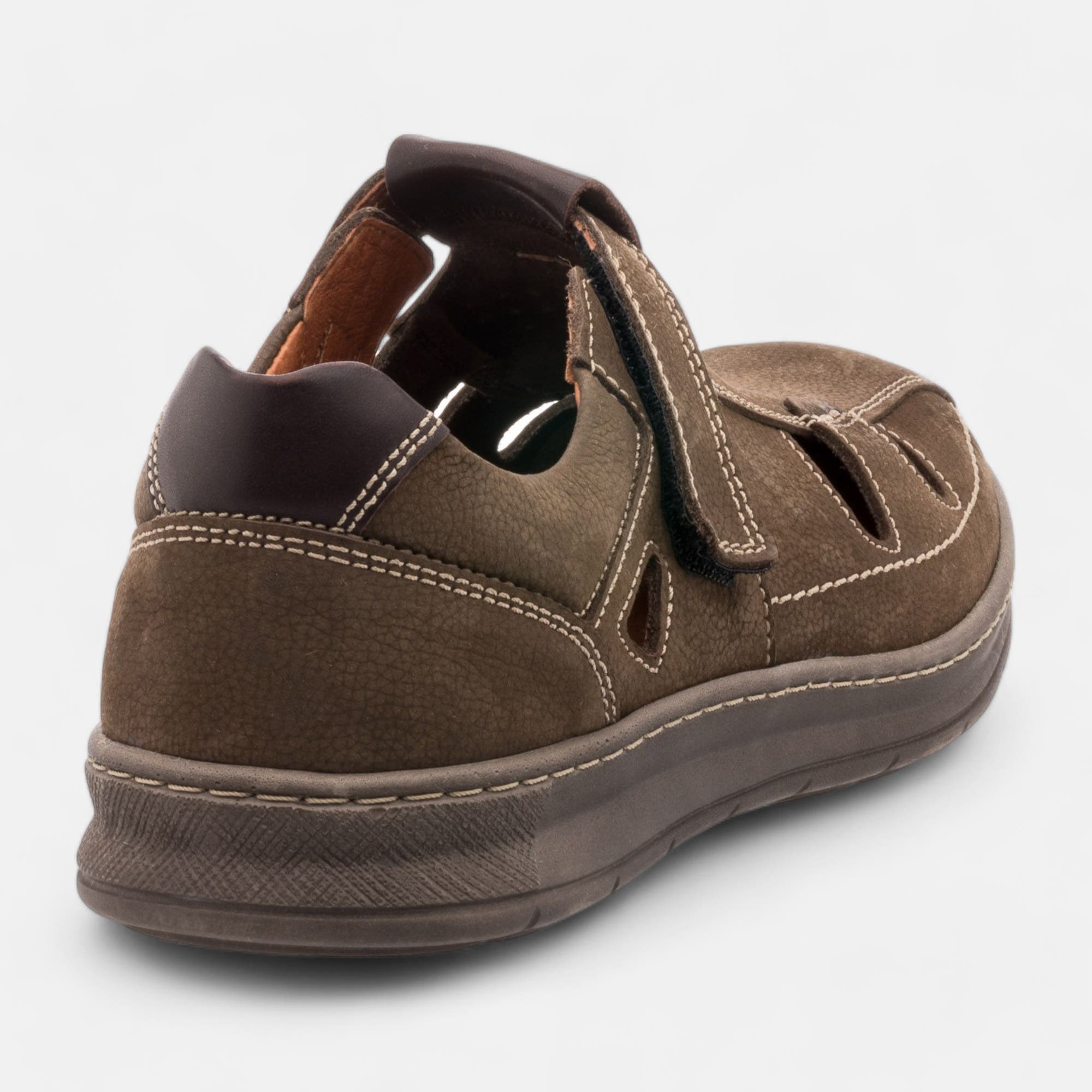Sandales Homme en cuir marron