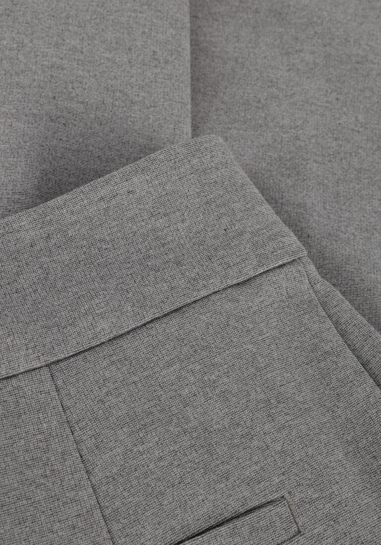 VANILIA grijze vanilia wijde broek punto pleated wide