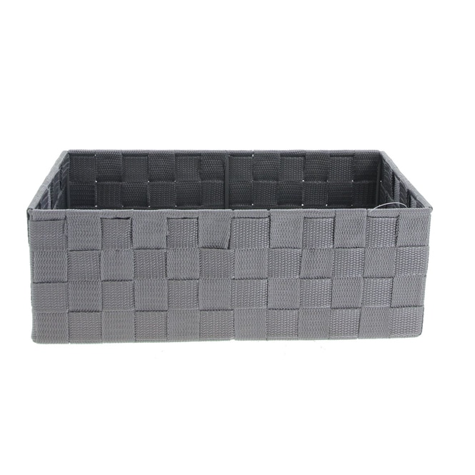 Aufbewahrungsbox grau - aus Textil - ca. 31 x 16 x 11 cm