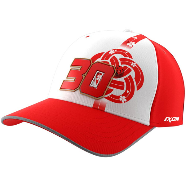 Ixon - Casquette Round Takaaki Nakagami 24 Blanc / Rouge