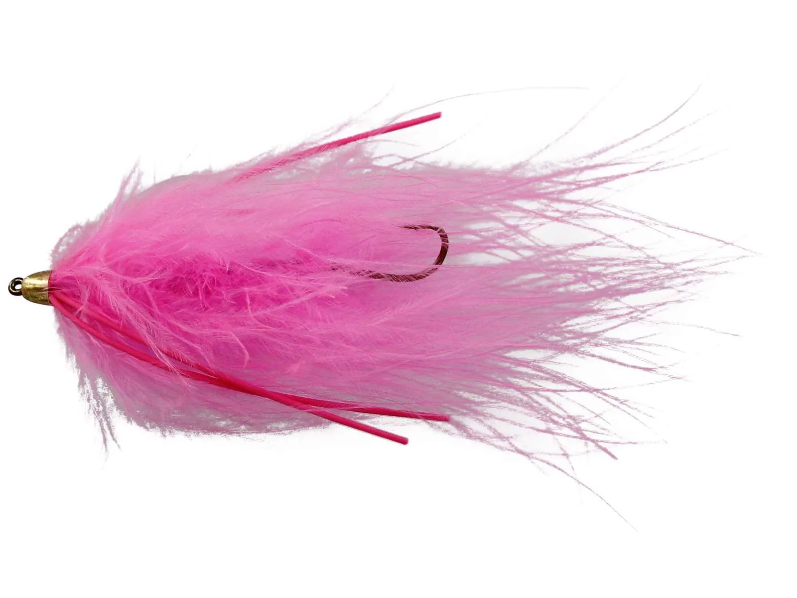 Unique Flies Marabou Worm White/orange Daiichi