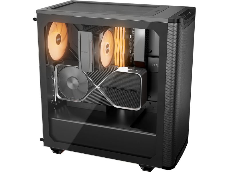 be quiet! PC-Gehäuse Pure Base 501 LX Schwarz Vielseitiges ATX-Gehäuse mit ARGB-Lüftern