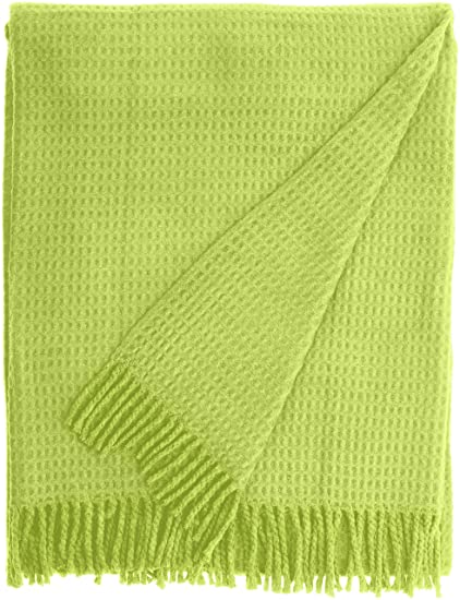 Euromant plaid Wafel Appel groen 140 x 180 cm