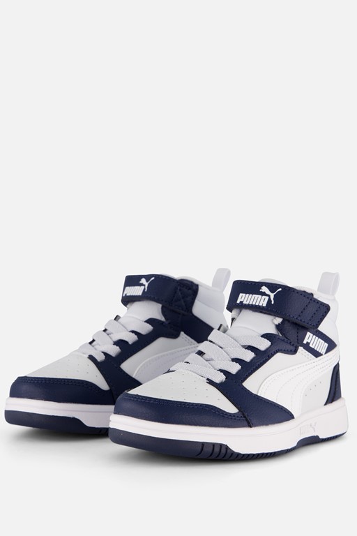 Puma Rebound v6 Mid Sneakers blauw Imitatieleer