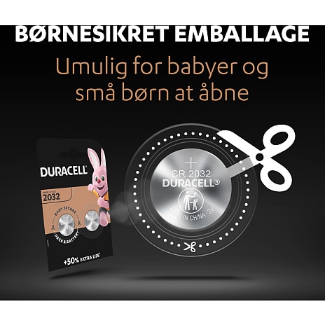 Duracell knapcelle CR 2032 batterier 4-pak