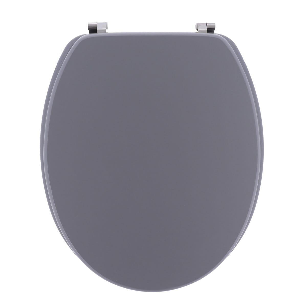 ABATTANT WC 18 POUCES ATTACHES ACIER INOXYDABLE GRIS