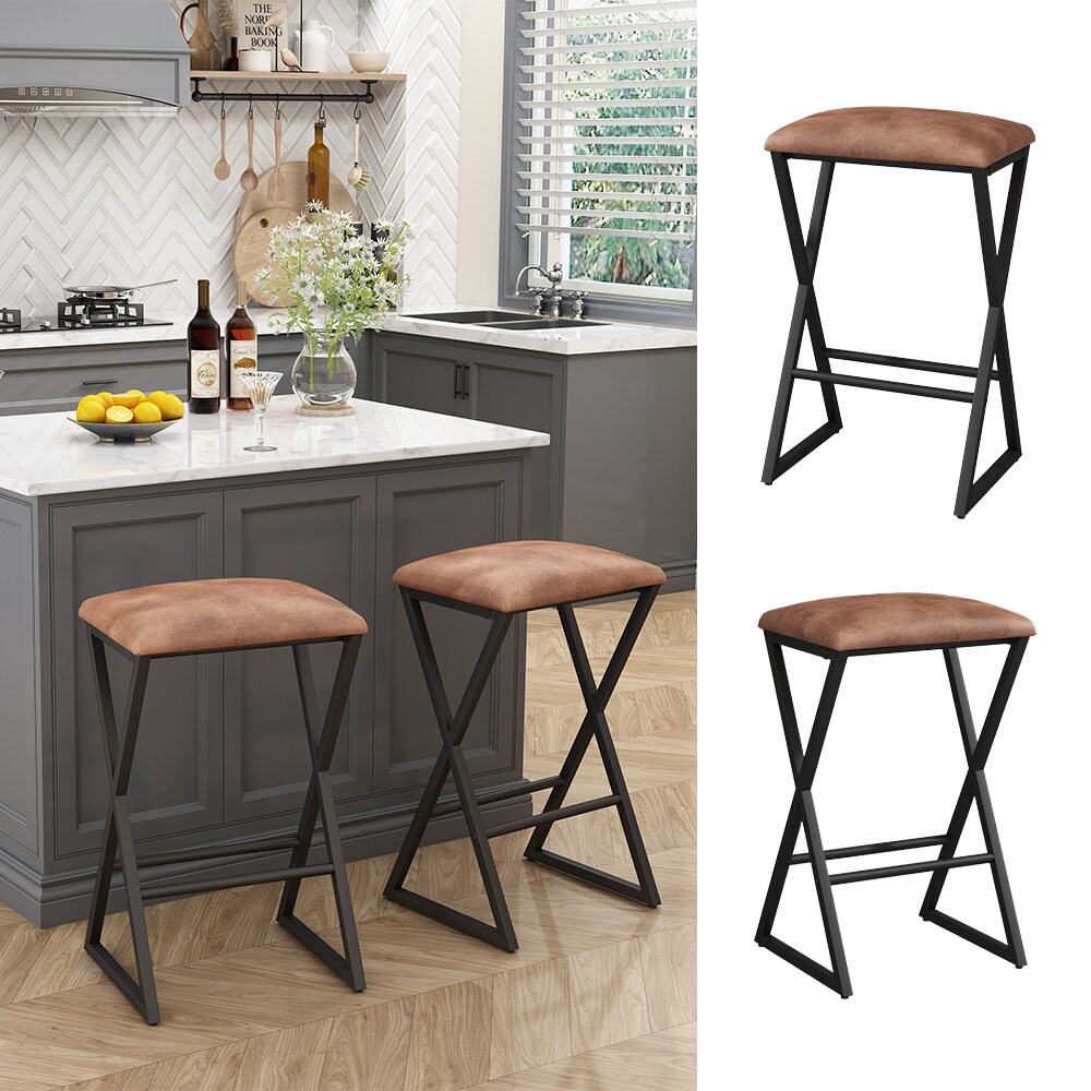 Vicco Barhocker-Set Vault Braun 30 x 40 cm 2 Teile