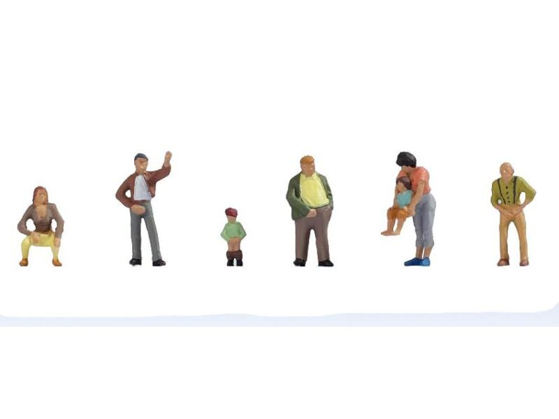 NOCH Figuren Pinkelpause 6 Stück, H0 Figuren für H0 Modelleisenbahnen
