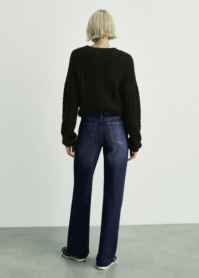 MANGO Danila wideleg high-rise jeans Open blue