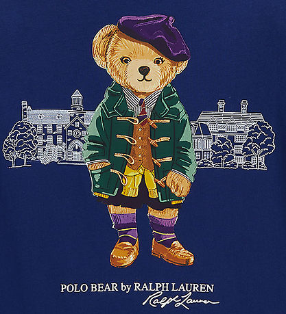Polo Ralph Lauren Bluse - Blå m. Bamse