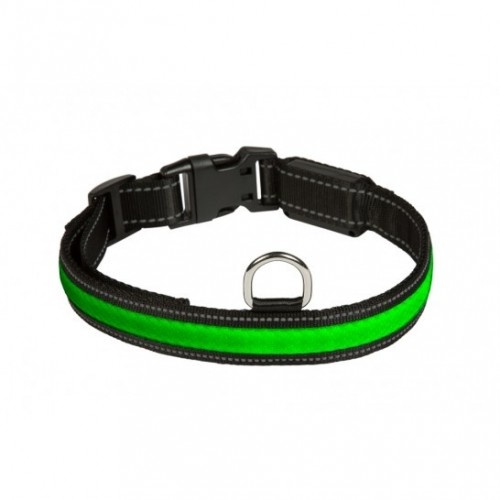 Coleira USB iluminada para cães, branca