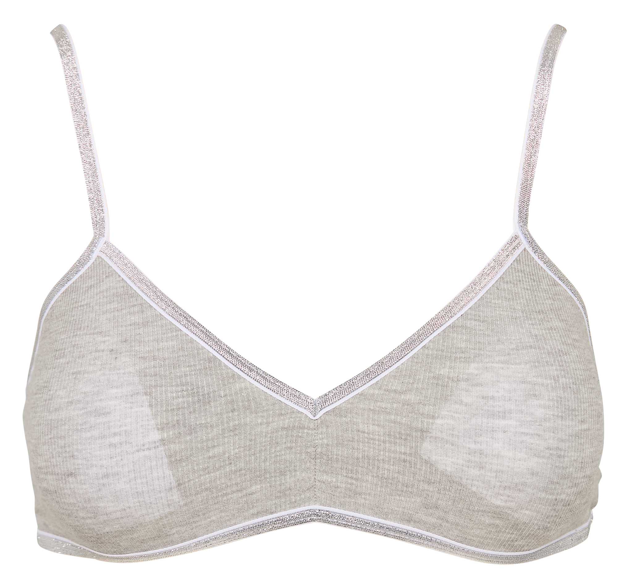 GEORGIA - Brassière côtelée | Gris