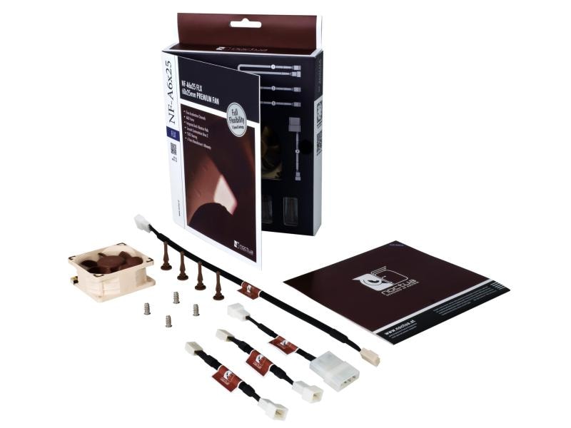 Noctua PC-Lüfter NF-A6x25 FLX Leiser 60-mm-Gehäuselüfter