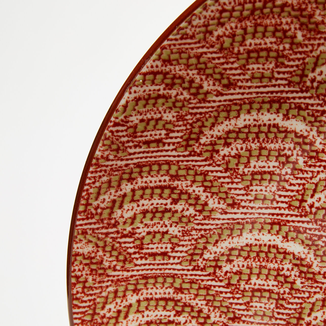 Pomax 6 Assiettes à dessert en Porcelaine Lili marron - D.22 cm