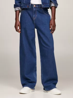 Calça jeans Daisy de cintura baixa e modelagem folgada