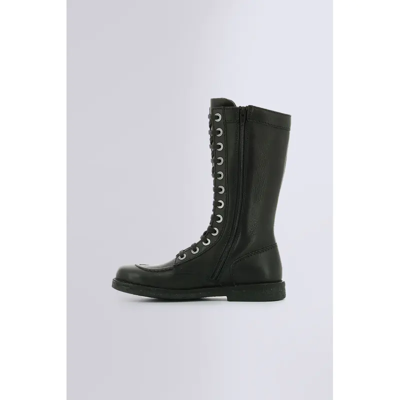 MEETKIKNEW NOIR SEMELLE NOIRE BOTTES Cuir Femme