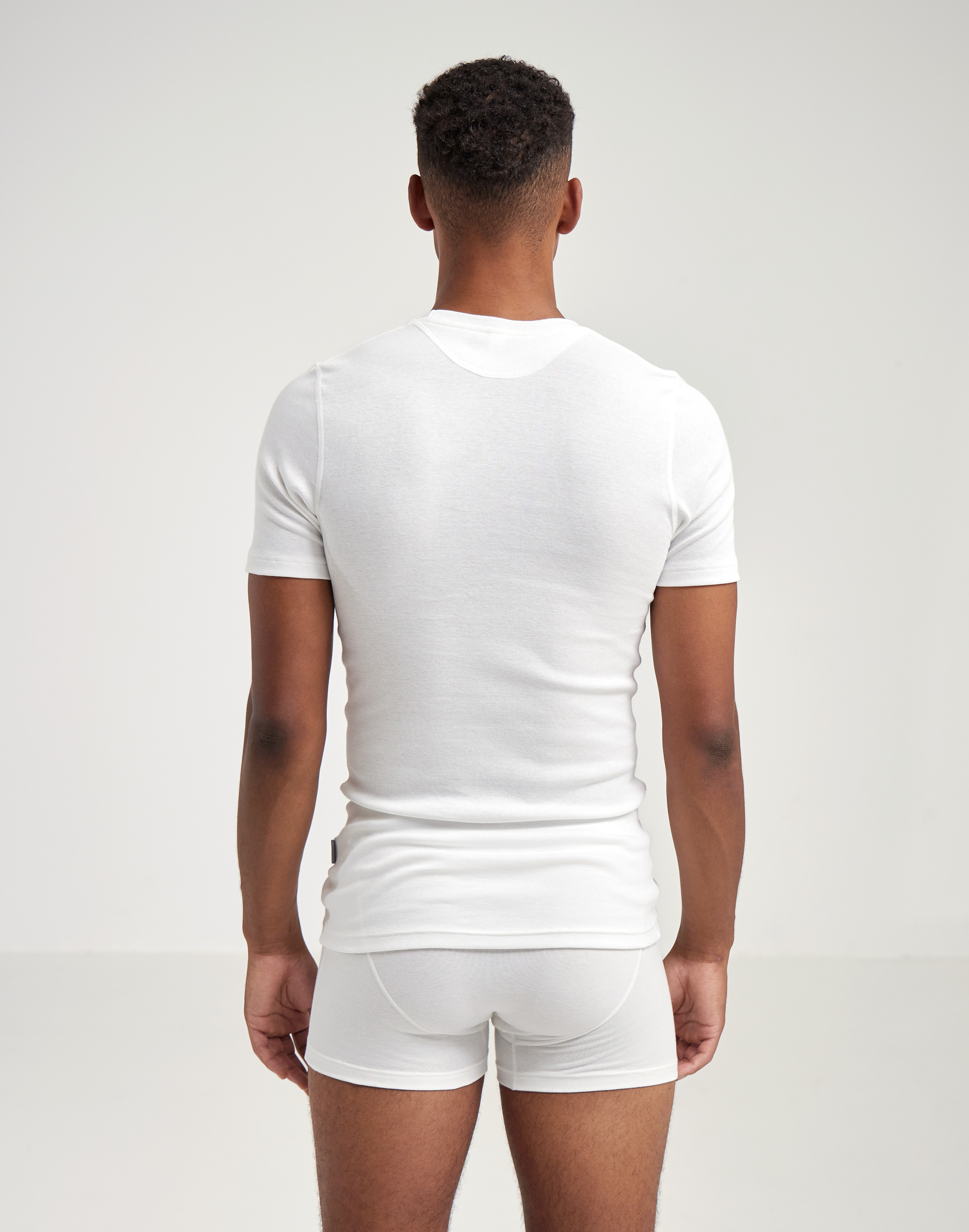 T-shirt van katoen voor heren in Zwart