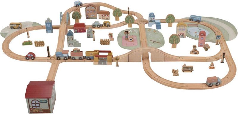 Little Dutch - Houten Treinset XXL - Speelgoed Treinen
