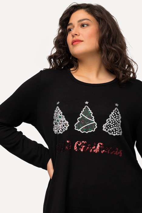 Sweatshirt, Wild Christmas, Pailletten, Rundhals, Langarm