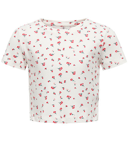 Kids Only T-Shirt - KogBella - Rib - High Risk Red/White Hinterg