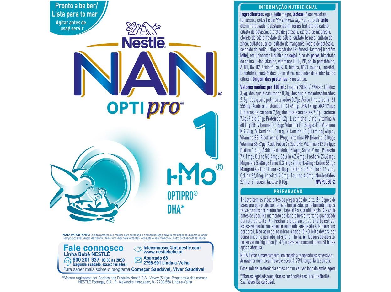 LEITE NAN 1 PRONTO A BEBER 500ML