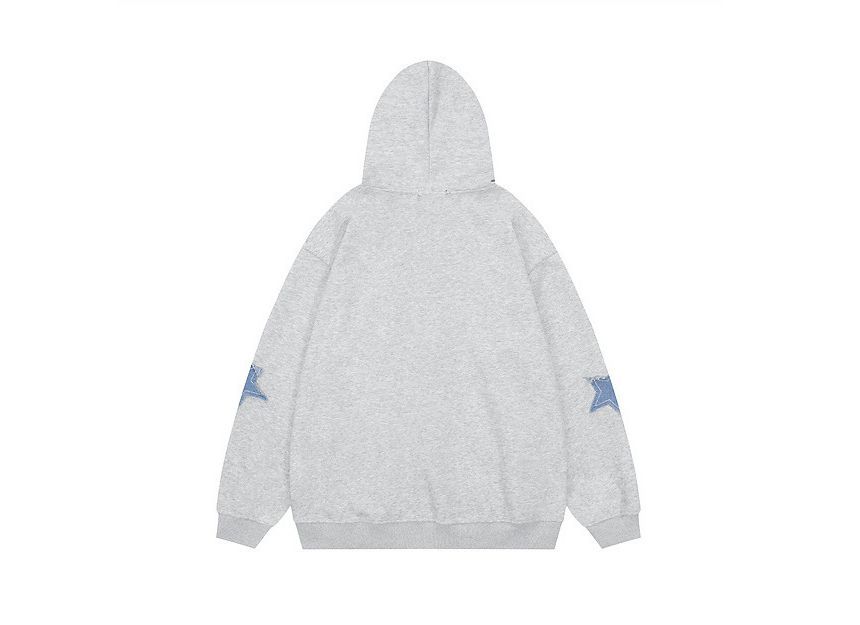 Bolgivy - Fleecegevoerde hoodie met sterrenapplicatie en rits