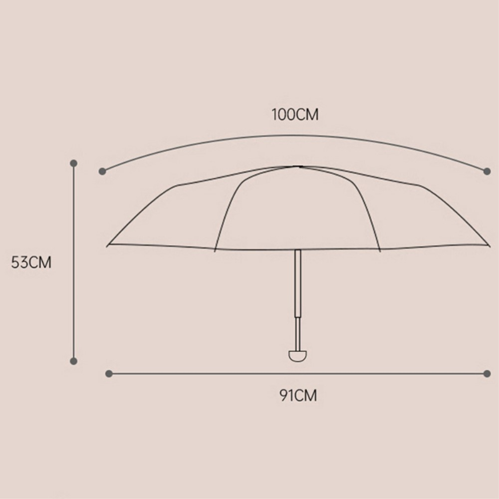(Ø100cm) Mini Regenschirm Taschenschirm mit Handschlaufe / Aufbewahrungsbox - Schwarz