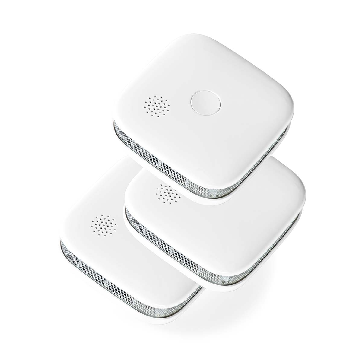 (3er Set) 85dB SmartLife Smart Rauchmelder Feuer Alarm für Wand / Decken Montage mit WiFi kompatibel mit Amazon Alexa (WIFIDS21WT3) - Weiss