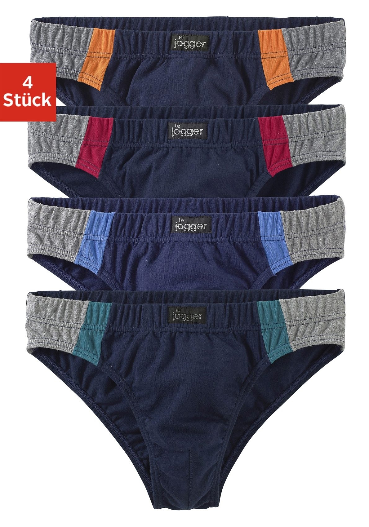 le jogger® Slip, 4 Stk. optimale Passform durch Baumwoll-Stretch