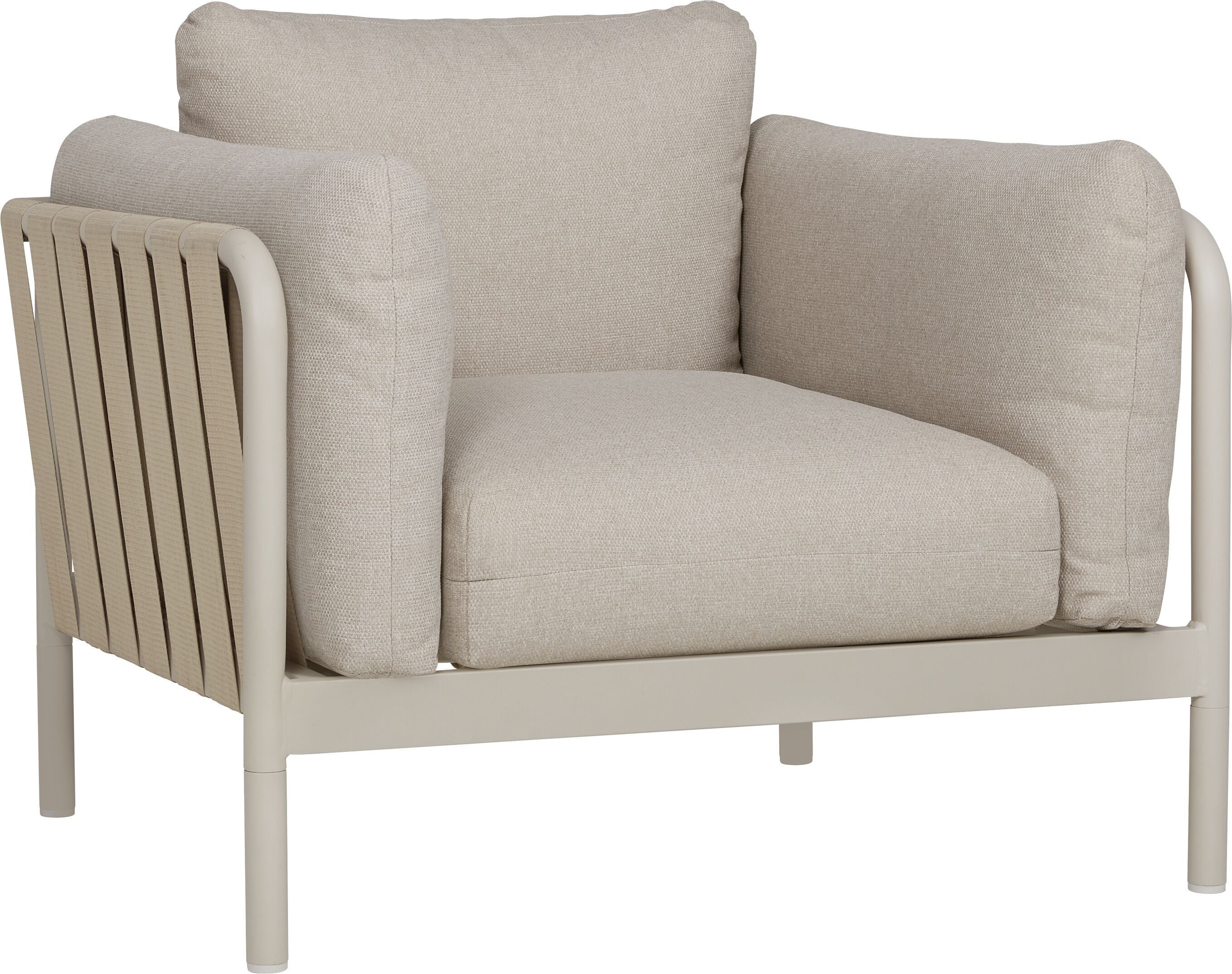 FUNCHAL Loungesessel - Sand / B: 90.0 cm x T: 80.0 cm x H: 59.0 cm