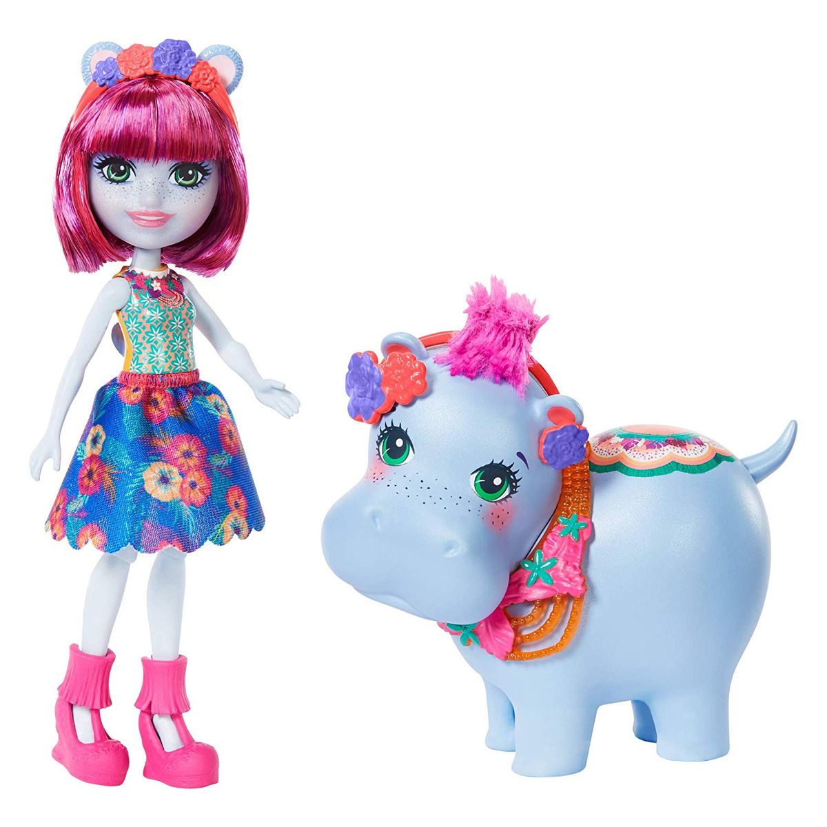 Mattel GFN56 - Enchantimals - Spielset, Hedda Hippo und Lake