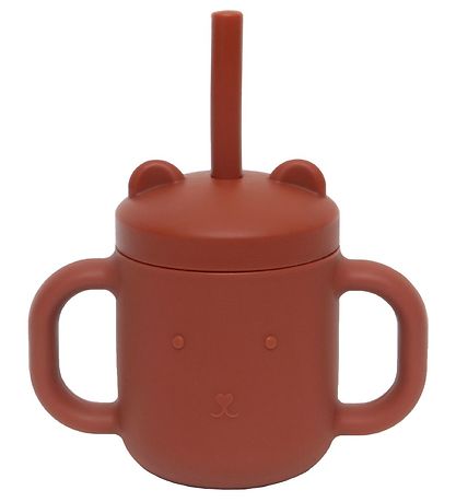 Petit Monkey Kop m. Suger?r - Silikone - 175 ml - Baked Clay