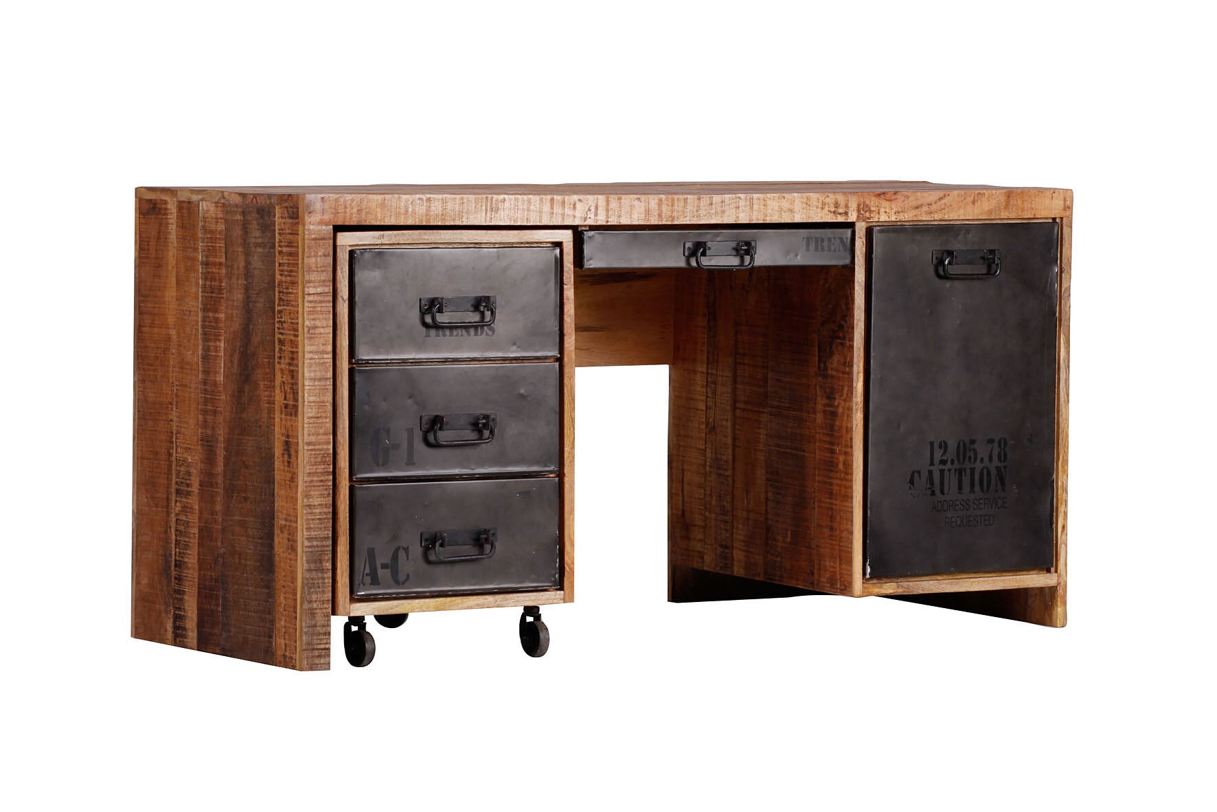 Schreibtisch WAREHOUSE Mango massiv lackiert/gewachst ca. 150 x 76 x 62 cm