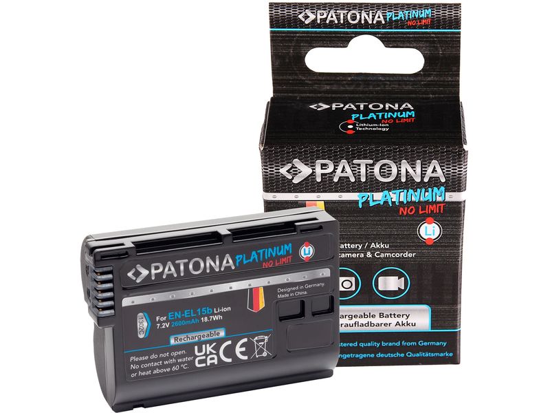 Patona Digitalkamera-Akku Platinum für Nikon EN-EL15b Ersatzakku für diverse Nikon Kameras