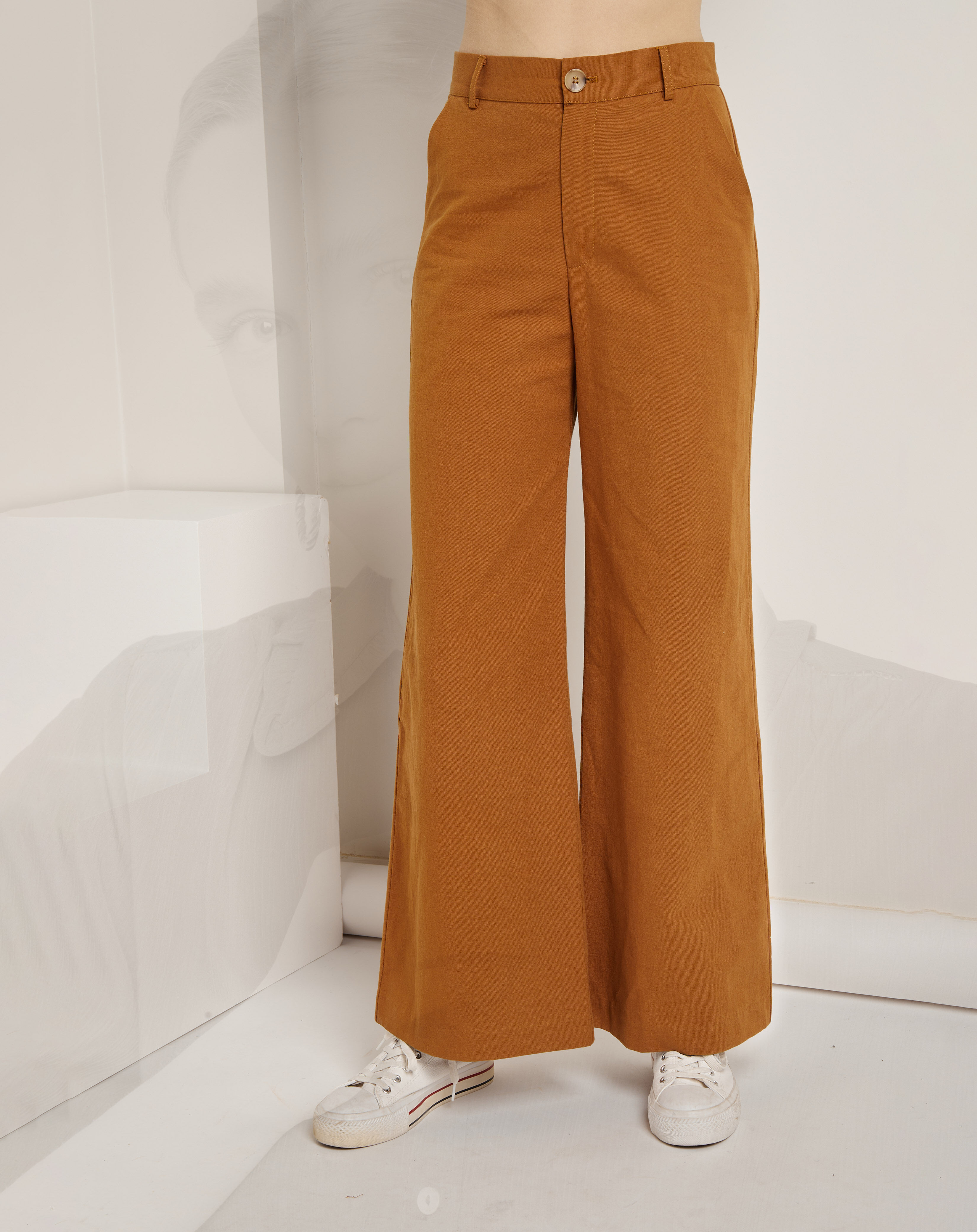 See u Soon Pantalon en Coton & Lin Copenhague brique