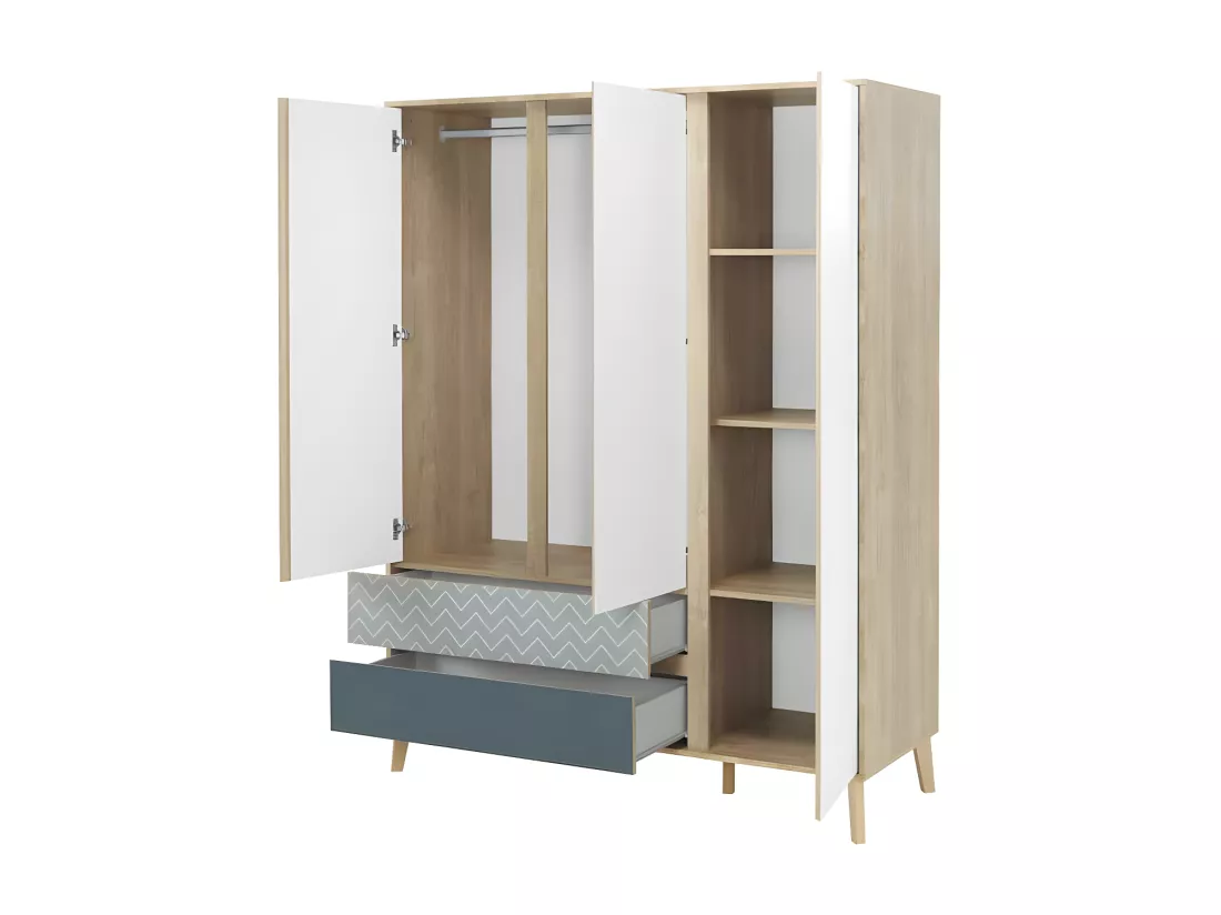 Chambre Adulte Complète (140*190) Chêne blond - ESMEY