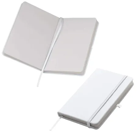 Easy Gifts Notizbuch / DIN A6 / 160 S. / blanko / samtweiches PU Hardcover / Farbe: weiß