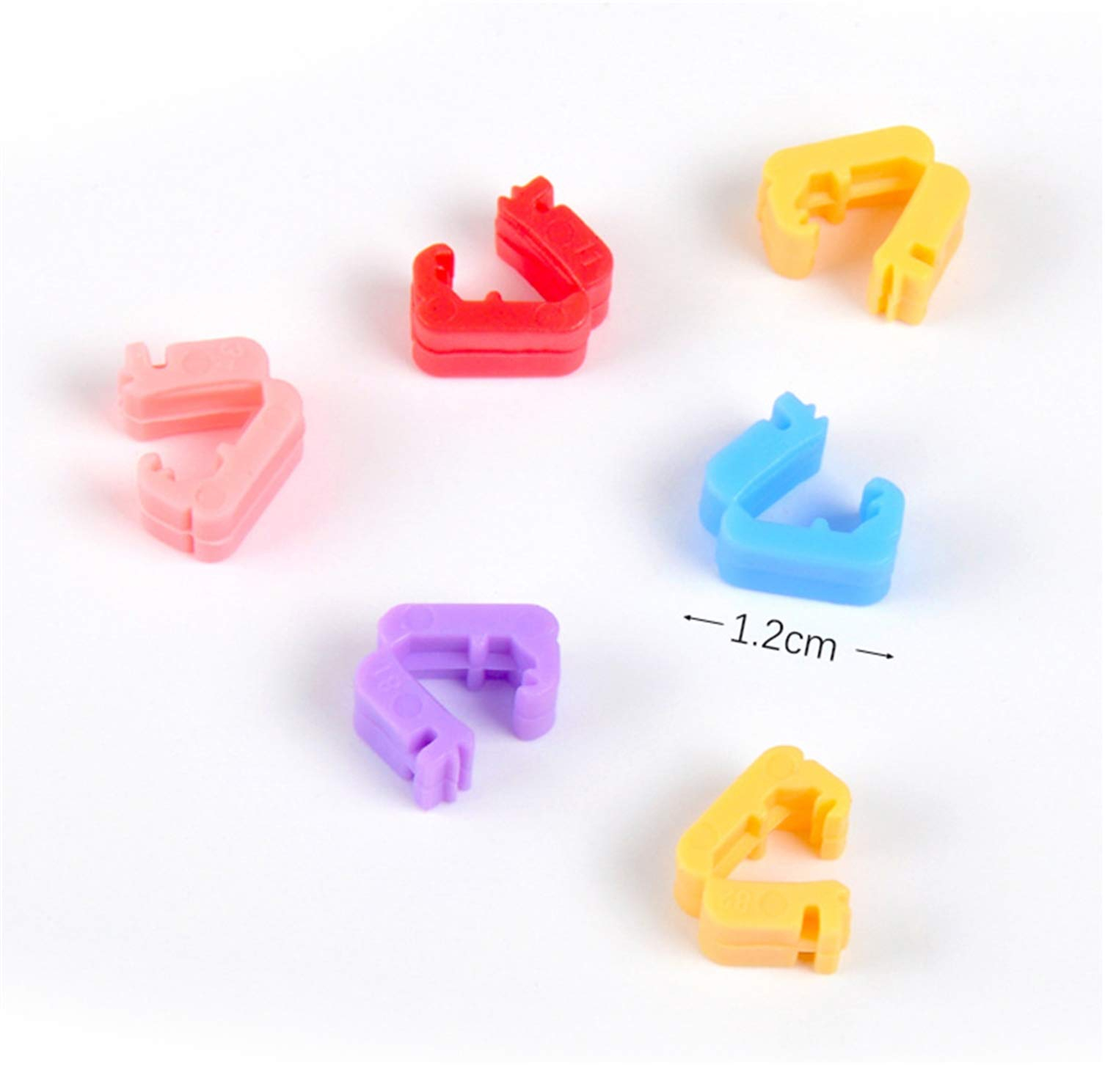 (100er Set) 12x8mm Party Ballon Clips Luftballon Mini Verschlüsse Bunte Ballon Knotenhilfe - Assortiert