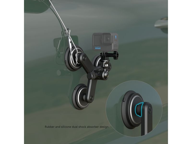 Smallrig Saugnapfhalterung Triple Magnetic Dreifacher magnetischer Saugnapf-Halterungssatz für Action-Kameras