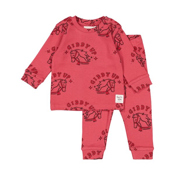 Feetje Howdy Holly Pyjama - Maat 62 - Berry