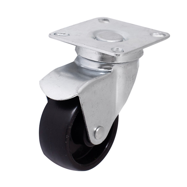 Roulette pivotante sans frein ø41 mm, plaque 42 x 42 mm, charge max 25kg