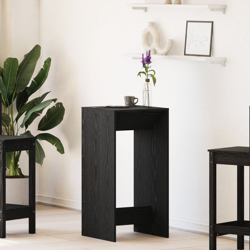 vidaXL - Bartafel - Zwart - Bewerkte Hout - Geschikt voor Twee Personen