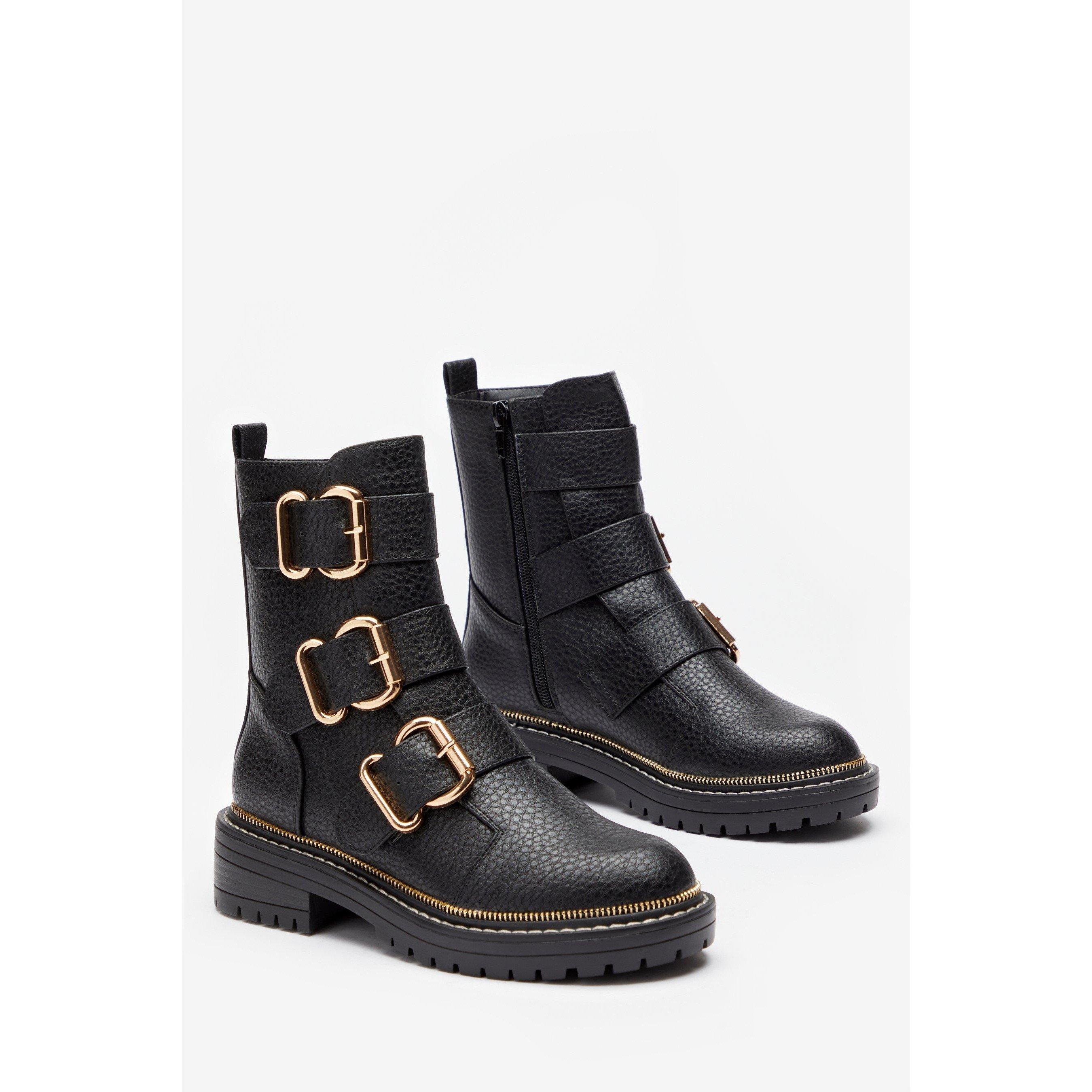 Be You Studio Three Buckle Biker Boot