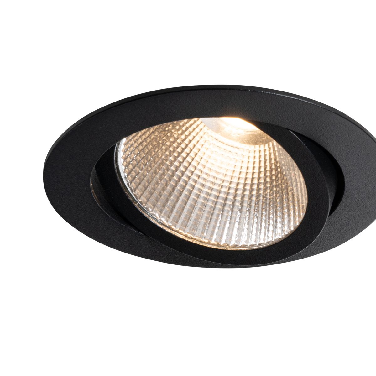 Inbouwspot zwart 9,5cm incl. LED 1300 lm dimbaar IP65 - Gaius