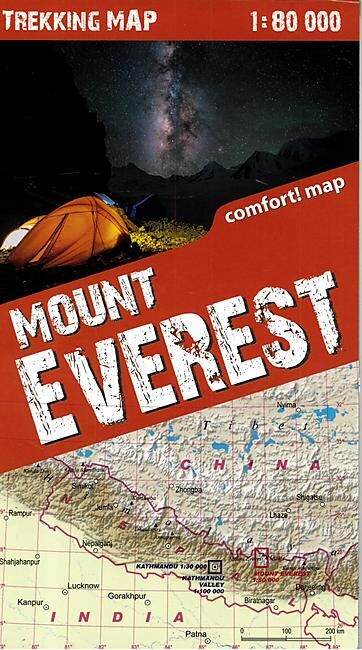 EXPRESSMAP - TREKKING MAP MOUNT EVEREST 1 80 000
