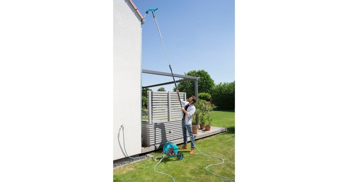 GARDENACombisystem gootreiniger gehoekte bezem  (Turquoise/zwart, 3651-20)